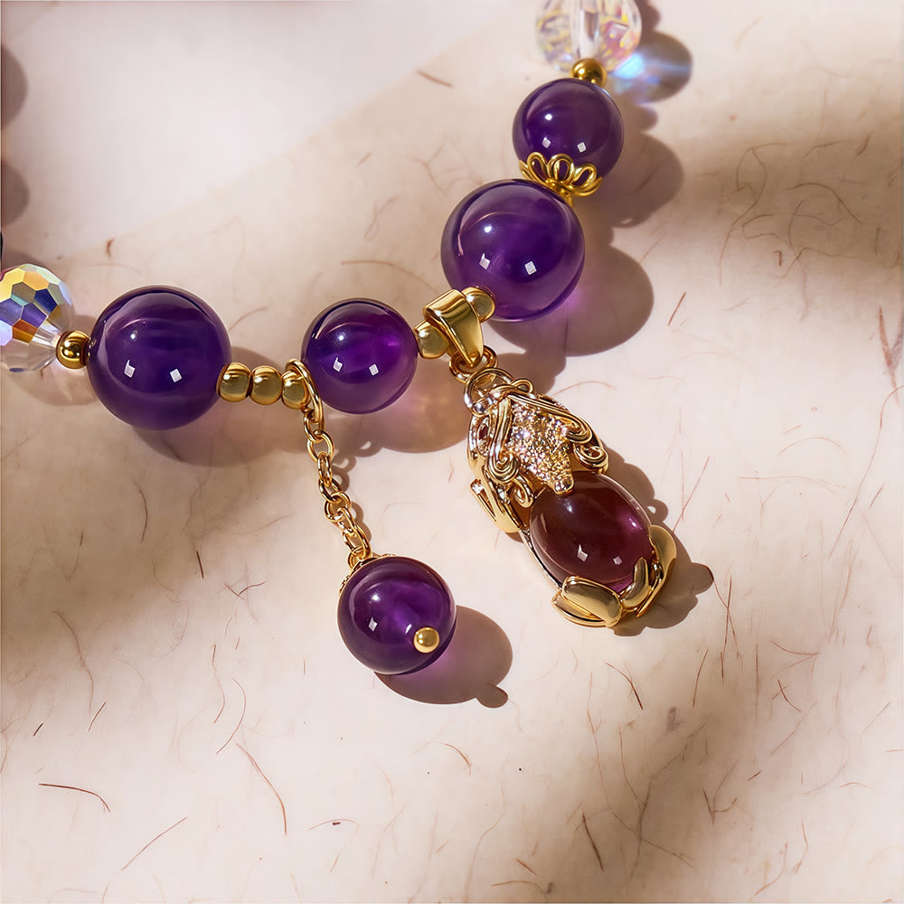 FuAttract Pixiu Talisman Bracelet | Amethyst for Calm, Clarity & Energy Shielding - image 8