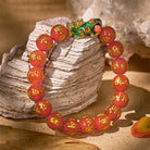 FuAttract Healing & Prosperity – Red Agate Om Mani Padme Hum Color-Changing Pixiu Bracelet - image 3