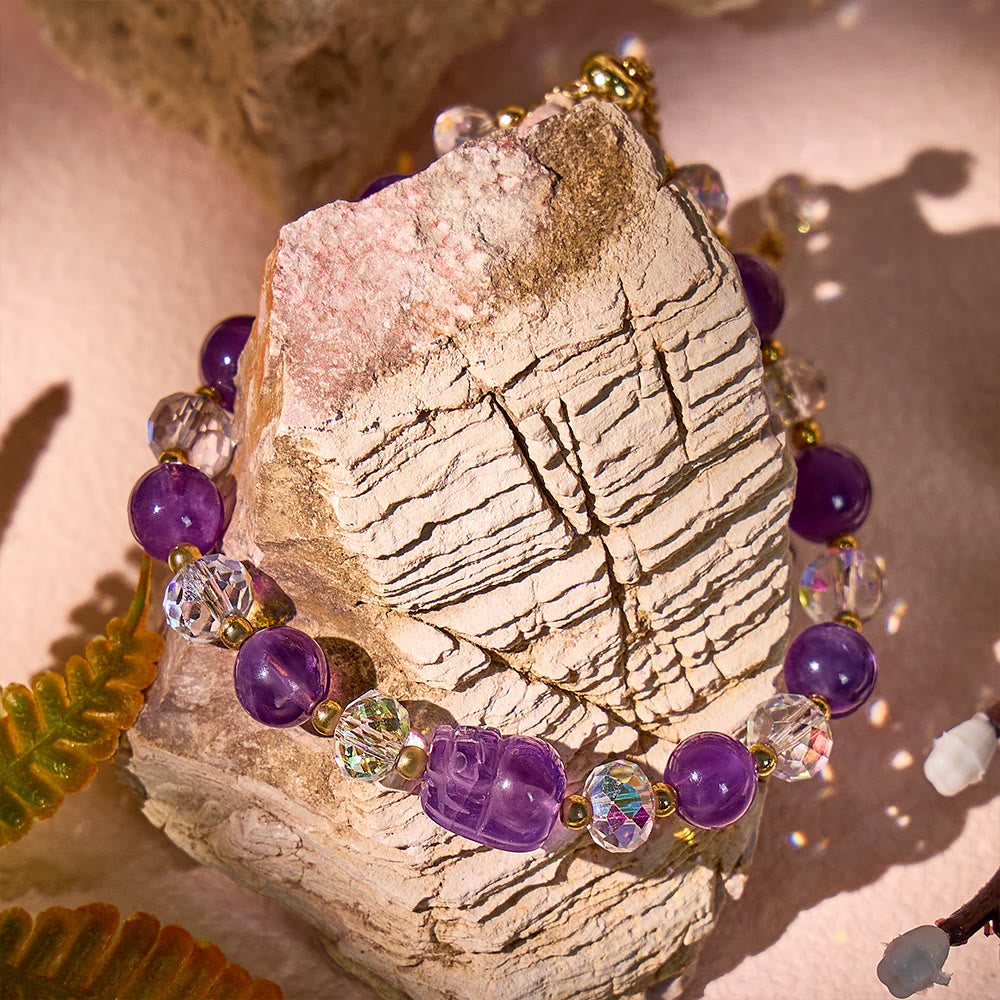 FuAttract Emotional Clarity – Amethyst Pixiu Energy Strand Bracelet - image 2