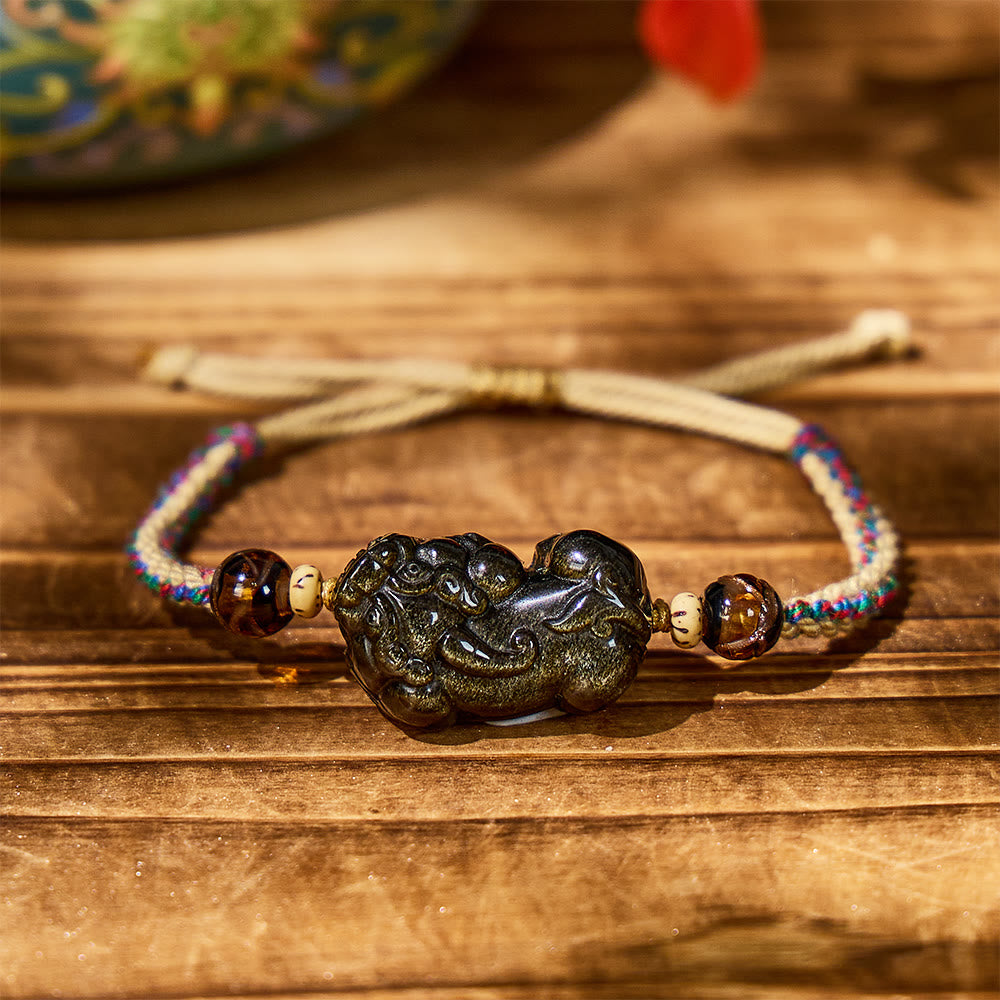 FuAttract Obsidian Armor - PiXiu Charm Protection String Bracelet - image 3