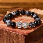 FuAttract Abyss Guardian - Black Obsidian & Sterling Silver Energy Bracelet - Black Obsidian - image 0