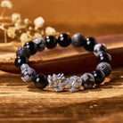 FuAttract Abyss Guardian - Black Obsidian & Sterling Silver Energy Bracelet - image 2