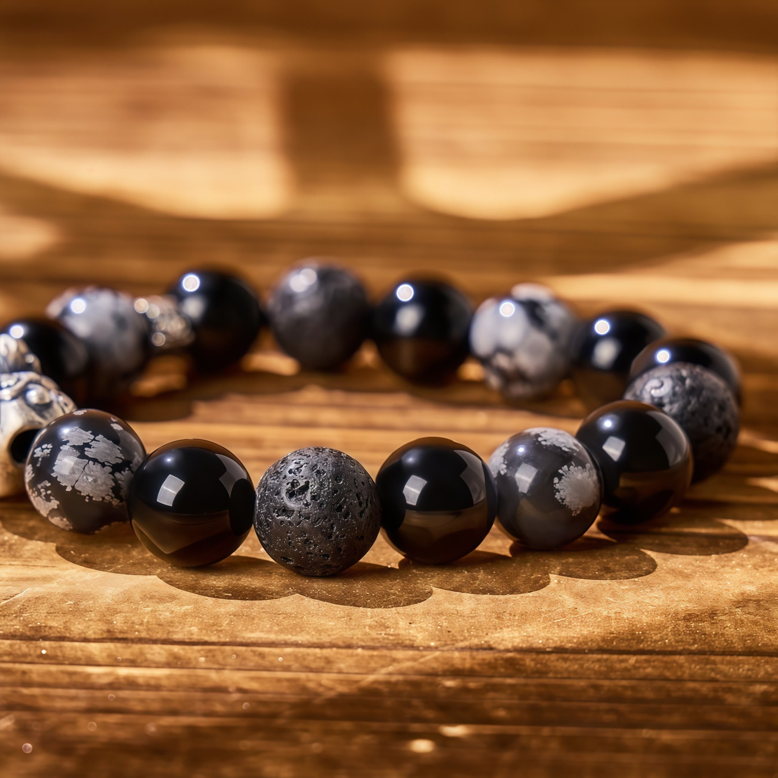 FuAttract Abyss Guardian - Black Obsidian & Sterling Silver Energy Bracelet - image 4