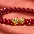 FuAttract Vermilion Guardian - Natural Cinnabar Beads Pixiu Protection Bracelet - image 3