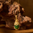 FuAttract Harmony Essence – Natural Hetian Jade & Sterling Silver Pixiu Necklace - Hetian Jade - image 0