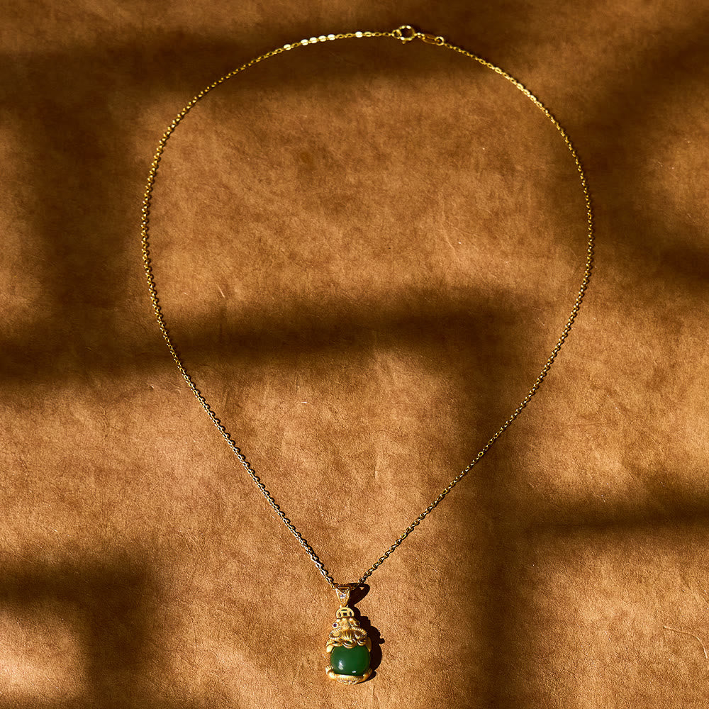 	 FuAttract Harmony Essence – Natural Hetian Jade & Sterling Silver Pixiu Necklace - image 5