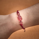 FuAttract Pink Craftsman - Adjustable Handwoven Strawberry Quartz Pixiu String Bracelet - image 5