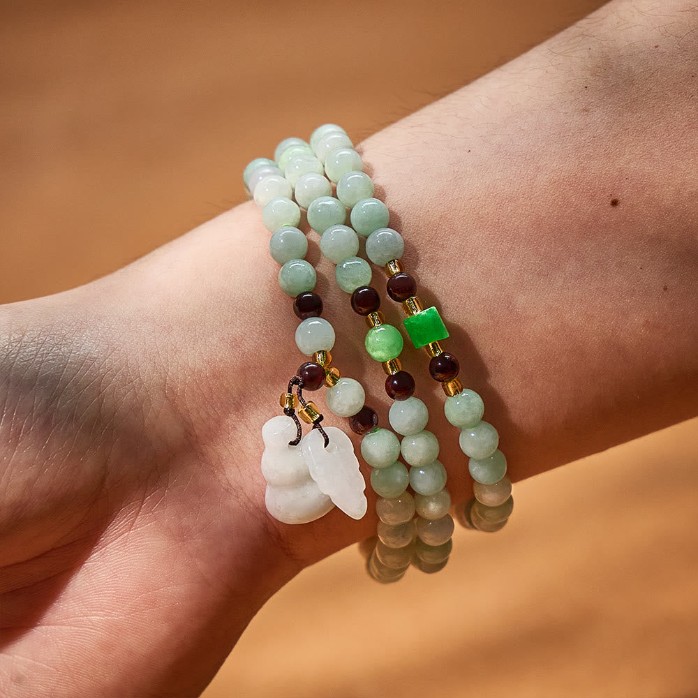 FuAttract Prosperity & Protection Bracelet – Jade + Garnet Pixiu Design - image 13