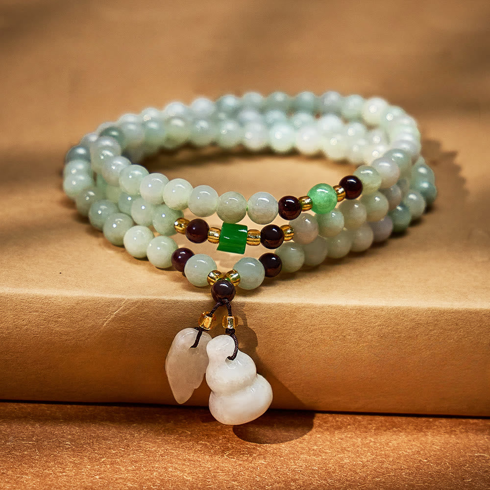 FuAttract Prosperity & Protection Bracelet – Jade + Garnet Pixiu Design - Gourd - image 11