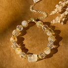 FuAttract Luck Anchor - Citrine & Citrine Pyramid Pixiu Bracelet with Adjustable Pull Cord - image 1