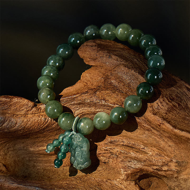 FuAttract Sacred Talisman - Natural Jade Pixiu Bracelet - image 2