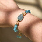 FuAttract Abundance & Healing Crystal Bracelet – Aquamarine, Strawberry Quartz & Pixiu - image 10