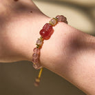FuAttract Abundance & Healing Crystal Bracelet – Aquamarine, Strawberry Quartz & Pixiu - image 14