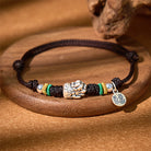 FuAttract Prosperity Braid - Hand-Knotted Fu Charm Silver Pixiu String Bracelet - image 11
