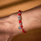 FuAttract Prosperity Braid - Hand-Knotted Fu Charm Silver Pixiu String Bracelet - image 3