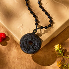 FuAttract Protection & Peace - Obsidian Double Pixiu Peace Pendant Necklace - image 1