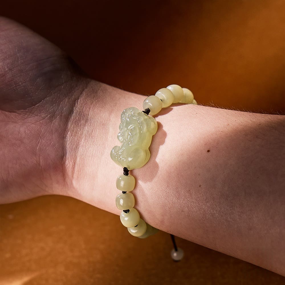 FuAttract Hetian Jade Pixiu Couple Bracelet for Protection, Luck & Prosperity - image 3