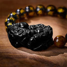 FuAttract Fortune Prism - Natural Rainbow Obsidian Pixiu Wealth Bracelet - image 2