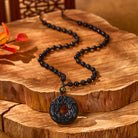 FuAttract Wealth & Protection - Obsidian Double Pixiu Om Mani Padme Hum Bead Necklace - image 8