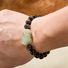 FuAttract Tranquil Wisdom - Handcrafted Jade Pixiu Golden Obsidian Bracelet - image 2