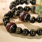 FuAttract Tranquil Wisdom - Handcrafted Jade Pixiu Golden Obsidian Bracelet - image 4