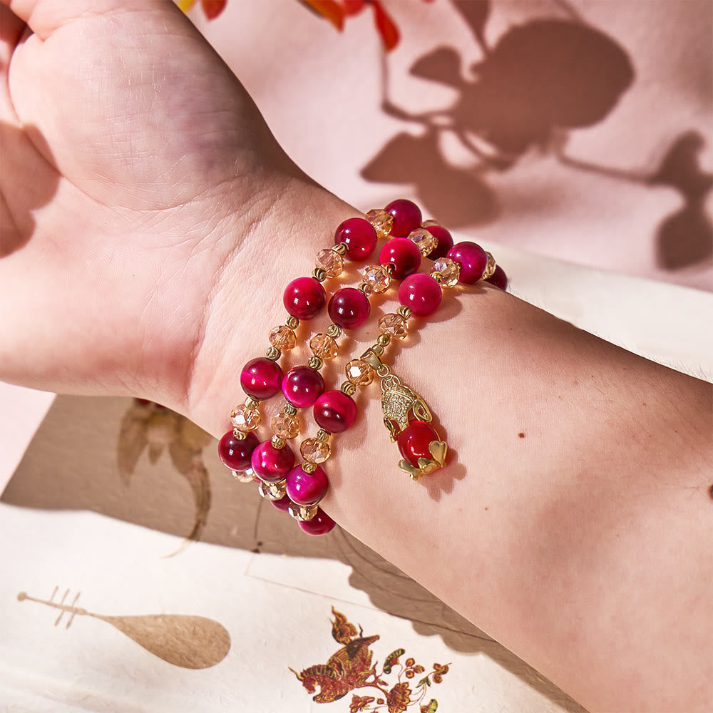 FuAttract Lucky Protection & Prosperity - Red Tiger Eye Stone with Pixiu Pendant Bracelet - image 9