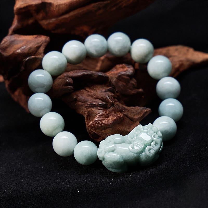 FuAttract Wealth Guardian - Natural Hand-Knotted Jade Pixiu Bracelet - image 9