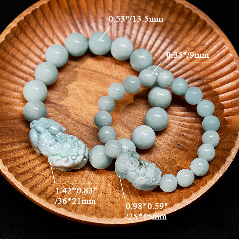 FuAttract Wealth Guardian - Natural Hand-Knotted Jade Pixiu Bracelet - image 3