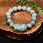 FuAttract Wealth Guardian - Natural Hand-Knotted Jade Pixiu Bracelet - 13.5mm - image 8