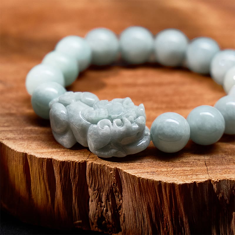 FuAttract Wealth Guardian - Natural Hand-Knotted Jade Pixiu Bracelet - image 10