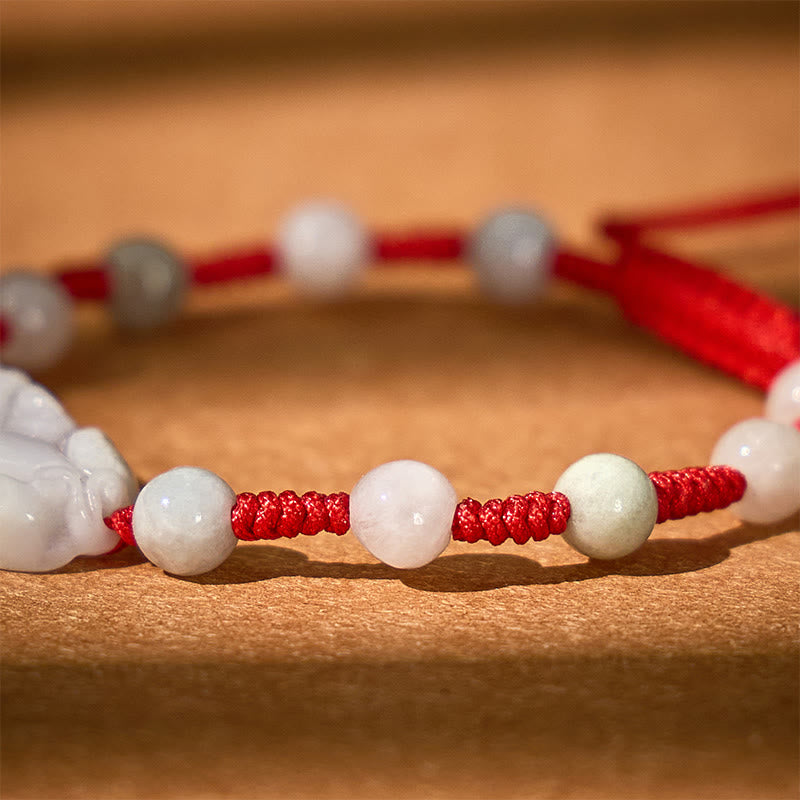 FuAttract Prosperity & Protection – Jadeite Pixiu Red String Bracelet - image 9