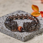 FuAttract Clarity Guard – Focus Fortune & Spiritual Protection Ice Obsidian & Tiger Eye Pixiu Bracelet - image 1