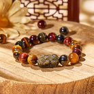 FuAttract Triforce Guardian- Tri-Color Tiger's Eye Power Pixiu Bracelet - image 1
