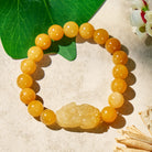 FuAttract Prosperity Flow - Golden Silk Jade Pixiu Bracelet - image 2