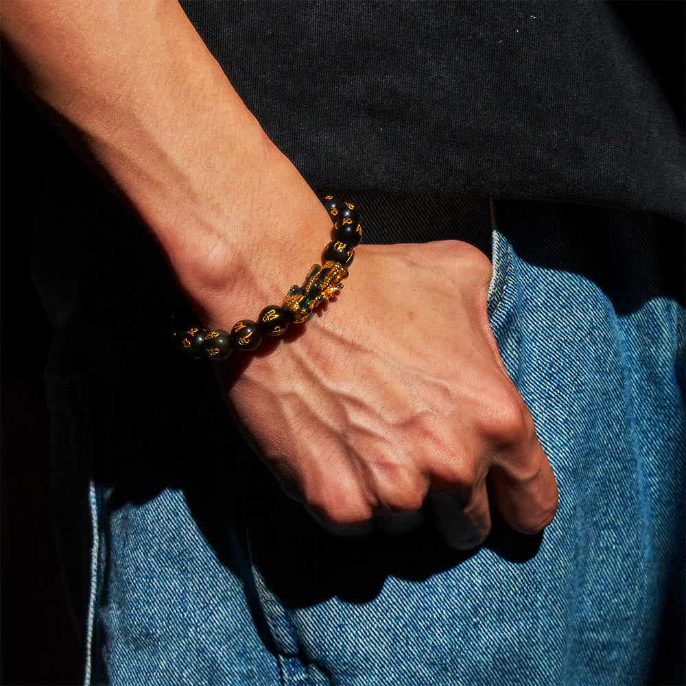 FuAttract Guardian Shift – Color Changing Pixiu Obsidian Wealth Bracelet - image 3