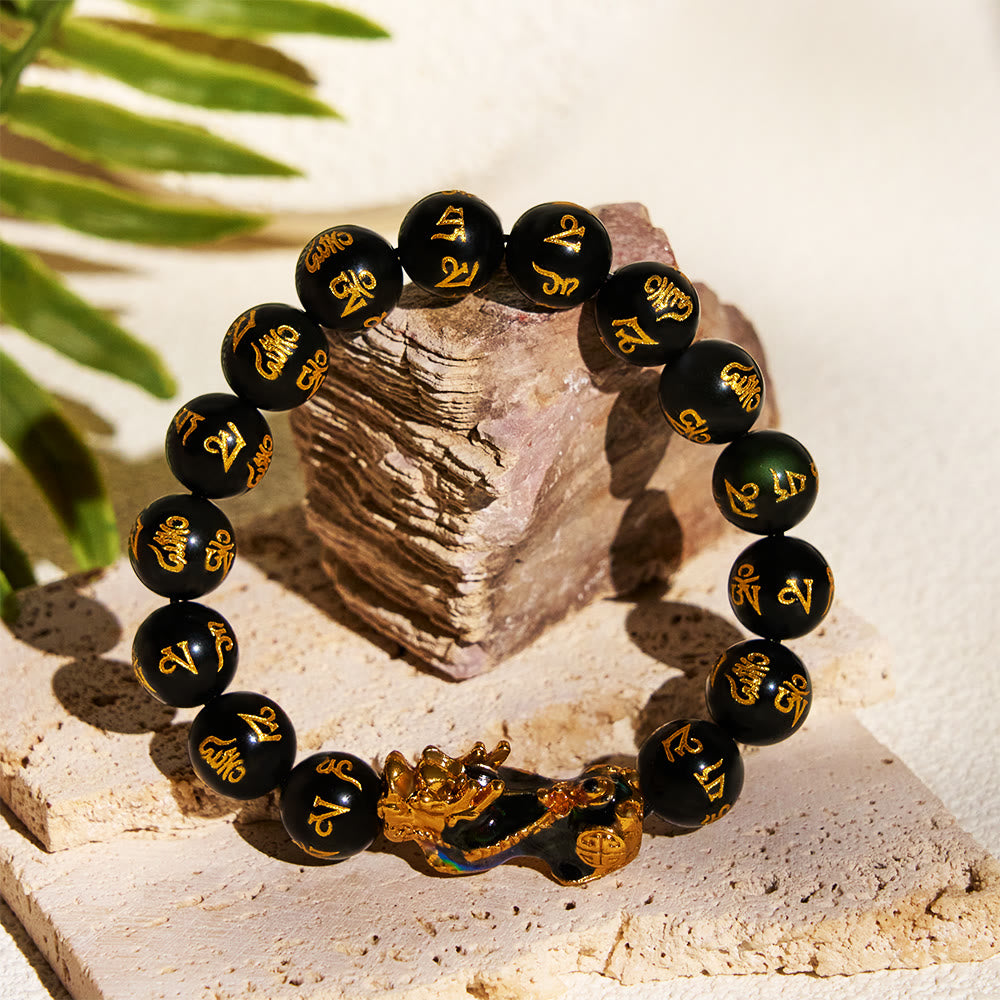 FuAttract Guardian Shift – Color Changing Pixiu Obsidian Wealth Bracelet - image 8