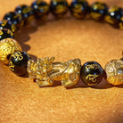 FuAttract Abundance & Protection – Black Onyx Om Mani Padme Hum Beads Pixiu Bracelet - image 3
