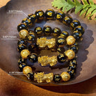 FuAttract Abundance & Protection – Black Onyx Om Mani Padme Hum Beads Pixiu Bracelet - image 4