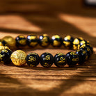 FuAttract Abundance & Protection – Black Onyx Om Mani Padme Hum Beads Pixiu Bracelet - image 6
