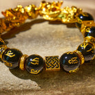 FuAttract Calm & Protection - Black Onyx Om Mani Padme Hum Beads Pixiu Bracelet - image 5