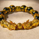 FuAttract Calm & Protection - Black Onyx Om Mani Padme Hum Beads Pixiu Bracelet - image 4