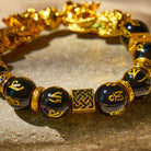 FuAttract Calm & Protection - Black Onyx Om Mani Padme Hum Beads Pixiu Bracelet - image 5
