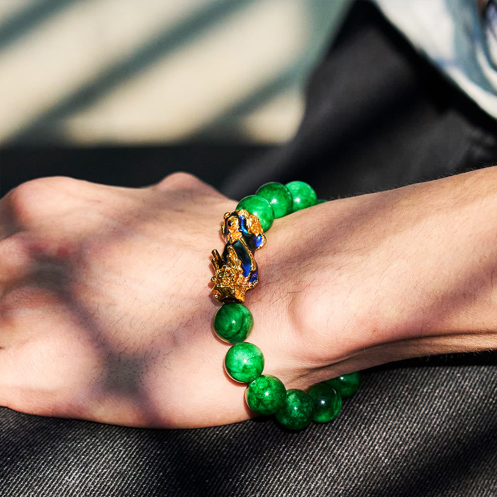 FuAttract Harmony of Fortune Bracelet –  Cyan Jade With FengShui Pixiu - image 12