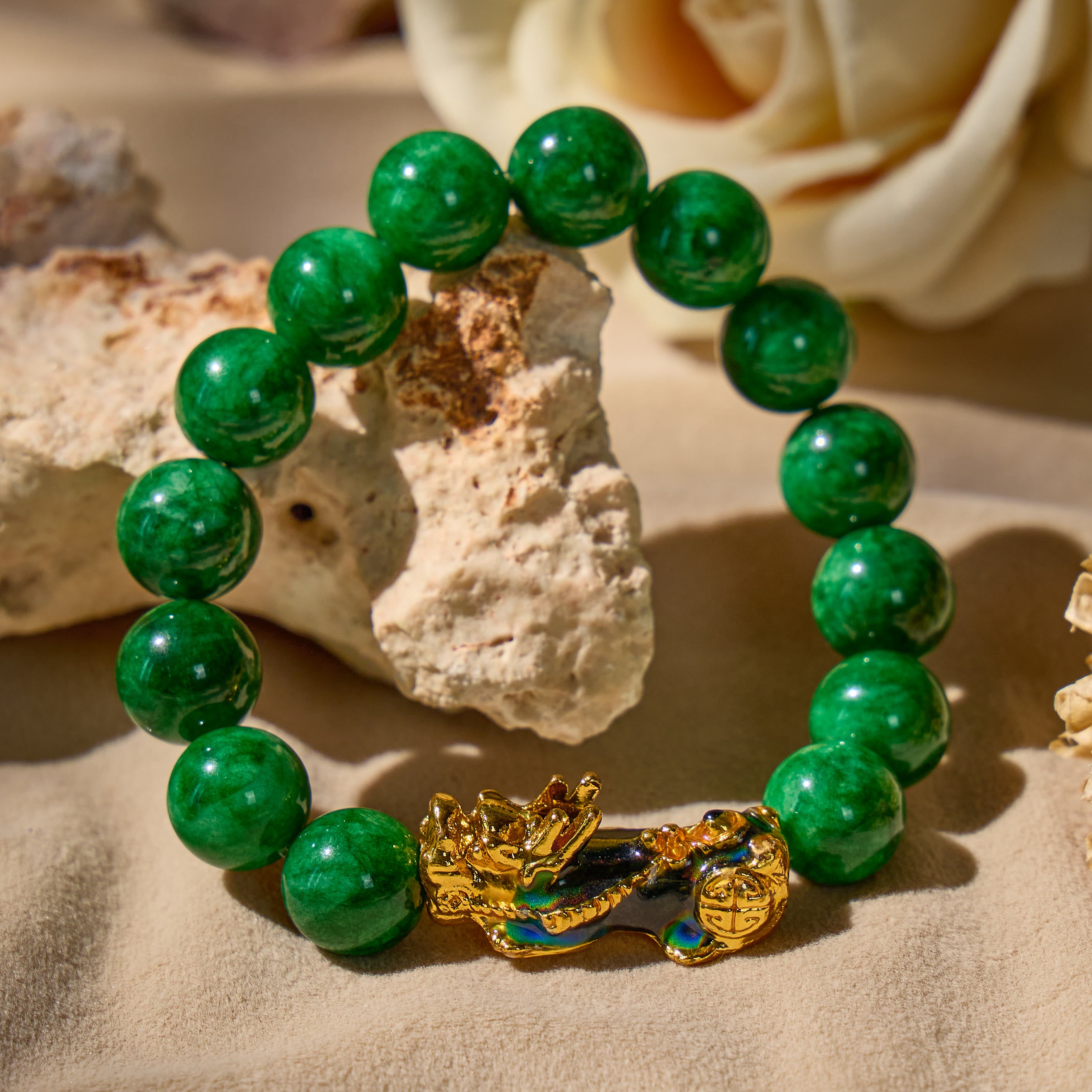 FuAttract Harmony of Fortune Bracelet –  Cyan Jade With FengShui Pixiu - image 12