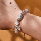 FuAttract Double Happiness - Silver Pixiu Natural Obsidian Bracelet Set - image 8