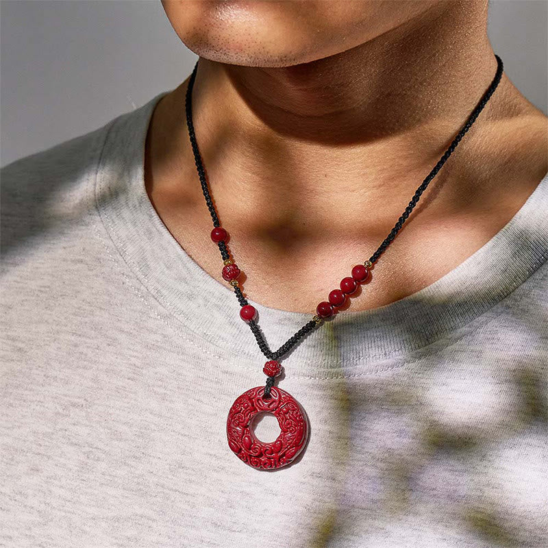 FuAttract Scarlet Talisman - Purple Sand Braided Cord Ping An Buckle Necklace - image 4