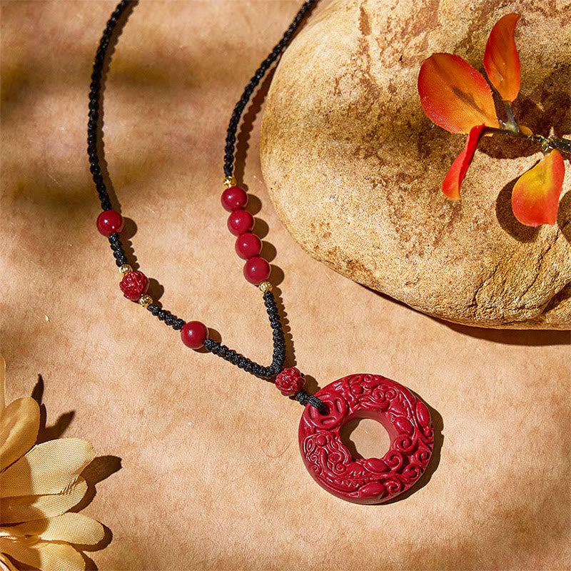 FuAttract Scarlet Talisman - Purple Sand Braided Cord Ping An Buckle Necklace - image 2