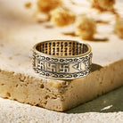 FuAttract Celestial Fortune - Adjustable Silver Pixiu Ring with Sacred Om Mani Mantra - image 1