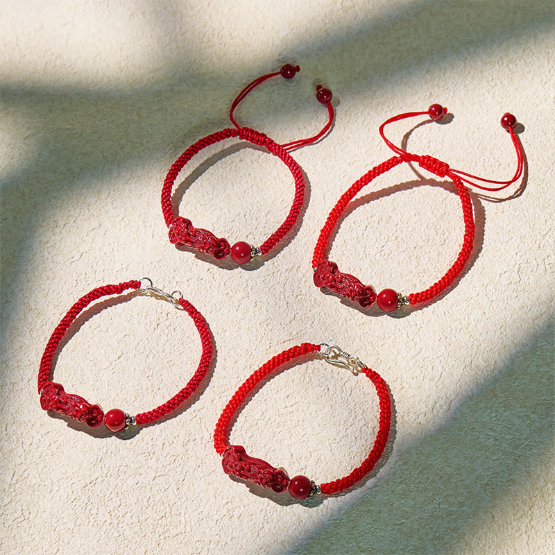 FuAttract Protective Power – Handcrafted Cinnabar Pixiu Braided Bracelet - image 5