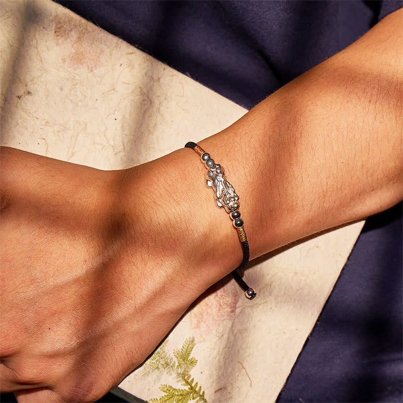 FuAttract Destiny Braider - Silver Pixiu Adjustable Handwoven Red String Bracelet - image 19